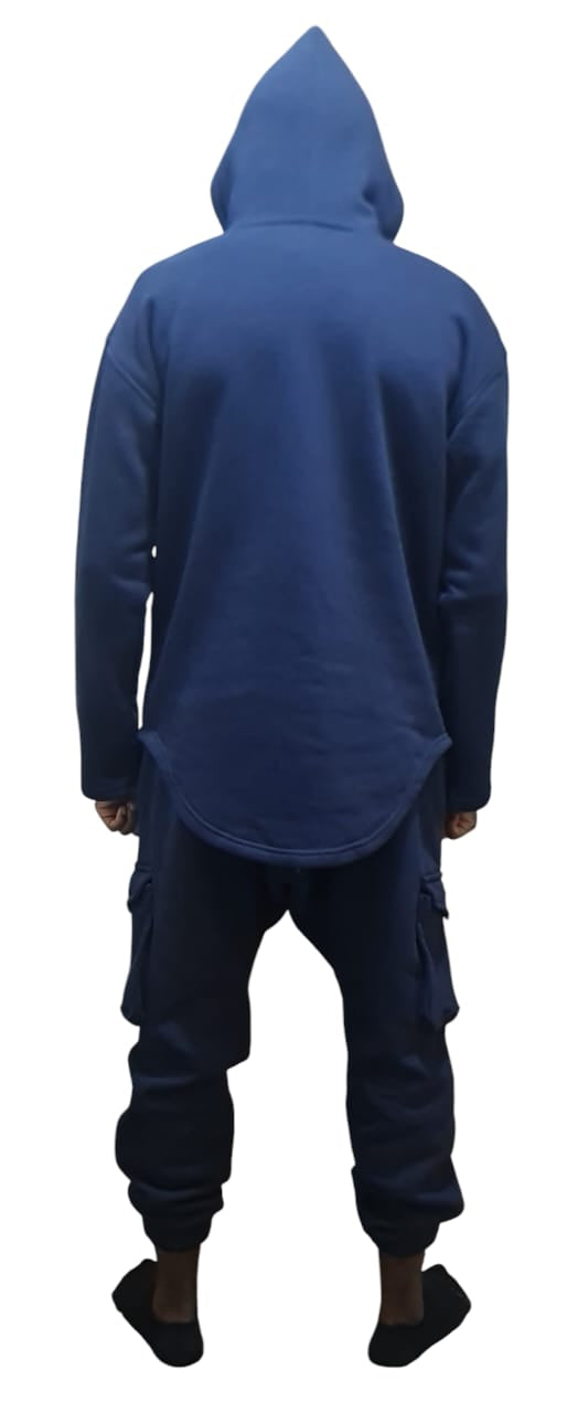 Ensemble Jogging Z3 100% coton zippé - Bleu