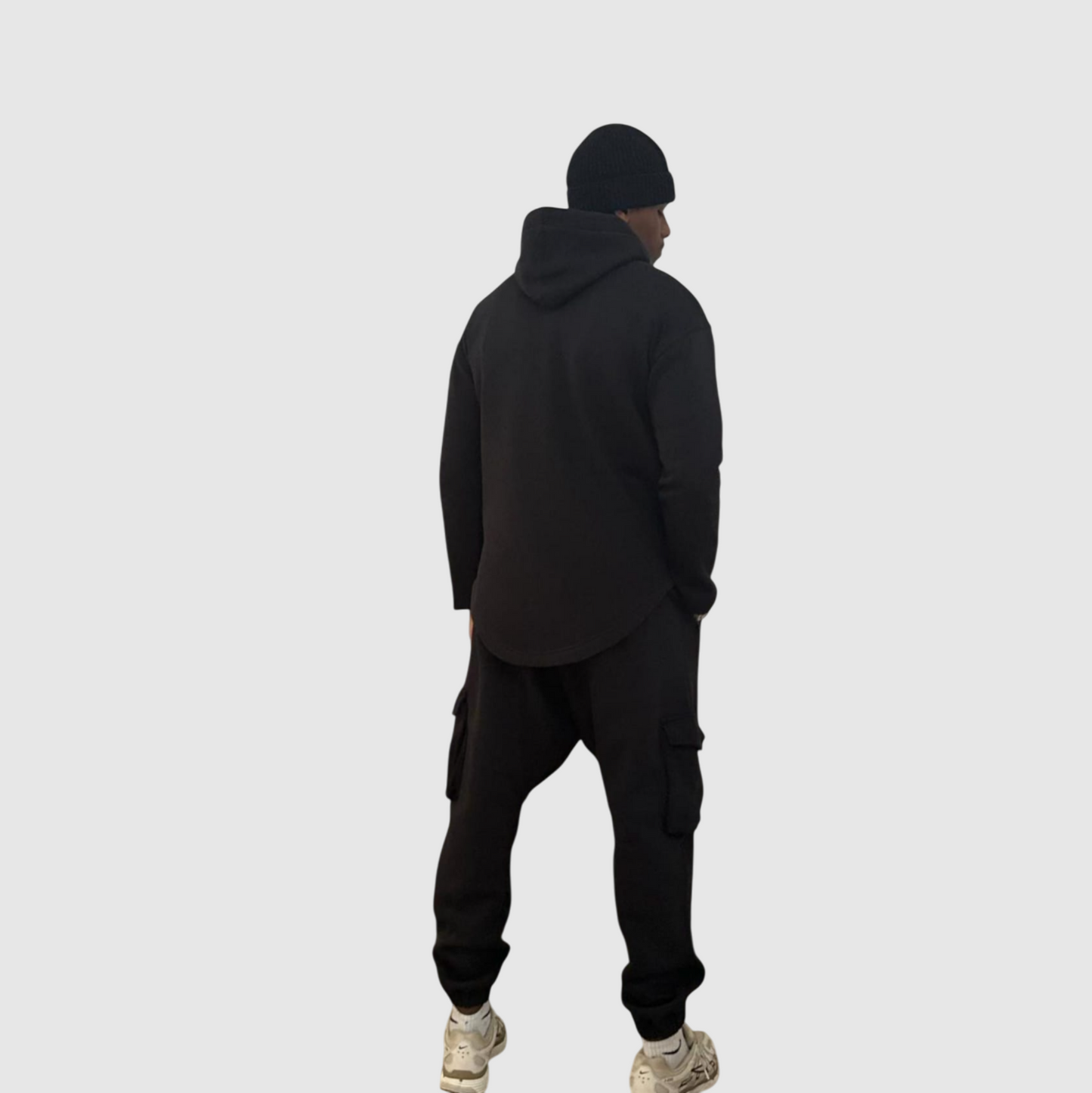 Ensemble Jogging Z3 100% coton zippé - Noir