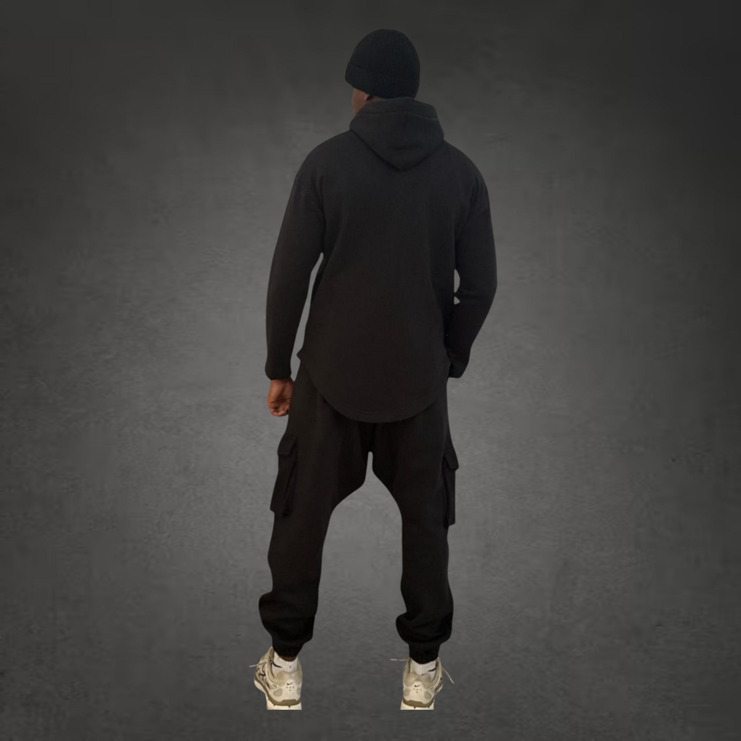 Ensemble Jogging Z3 100% coton zippé - Noir